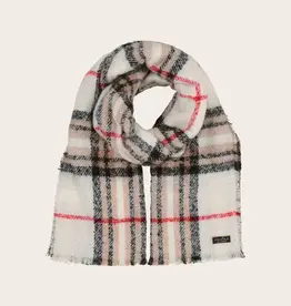 Fraas Foulard Bouclé Plaid - Blanc