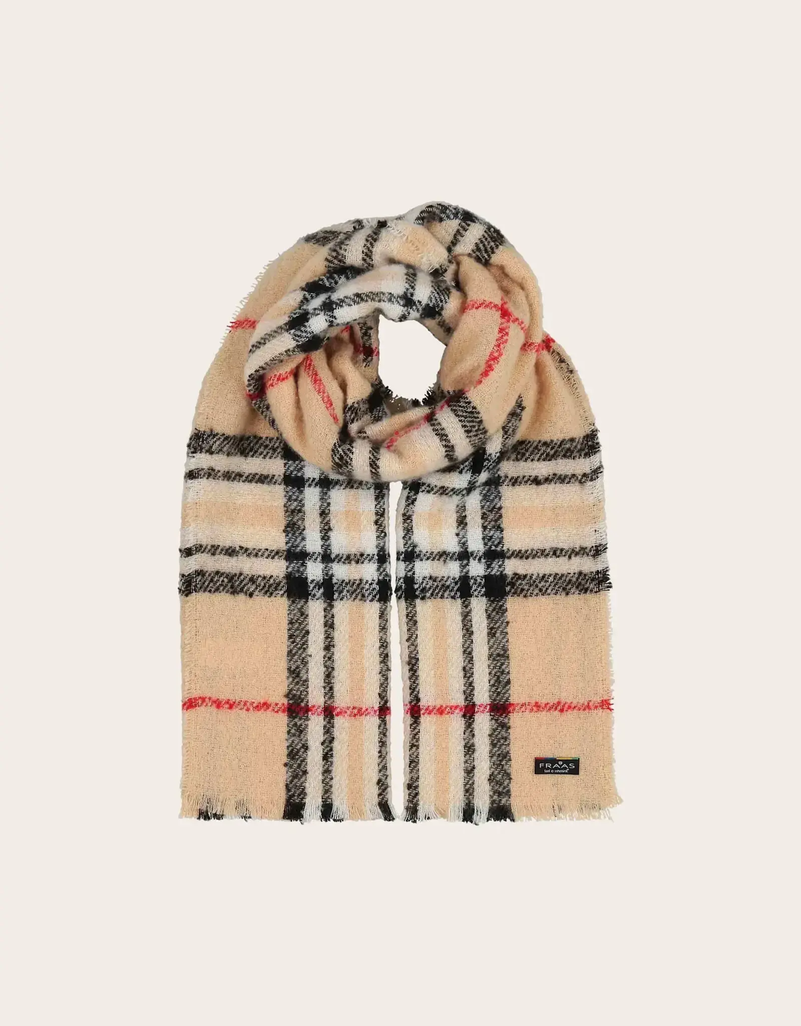 Fraas Foulard Bouclé Plaid - Latté