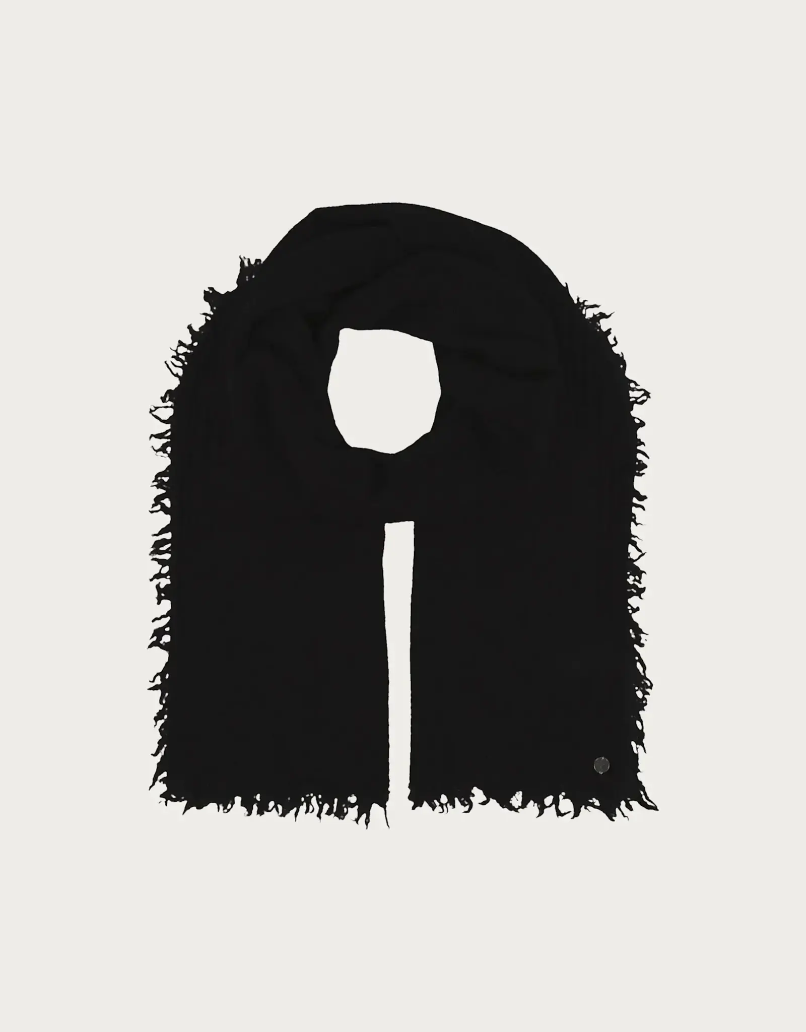 Fraas Foulard léger uni - Noir