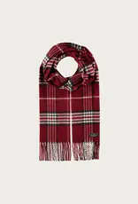 Fraas Foulard étroit plaid - Rouge Foncé