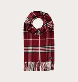 Fraas Foulard étroit plaid - Rouge Foncé