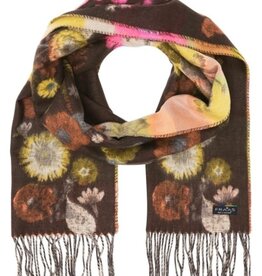 V. FRAAS Foulard Fleuri #266 - Brun