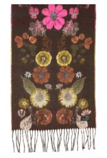 V. FRAAS Foulard Fleuri #266 - Brun