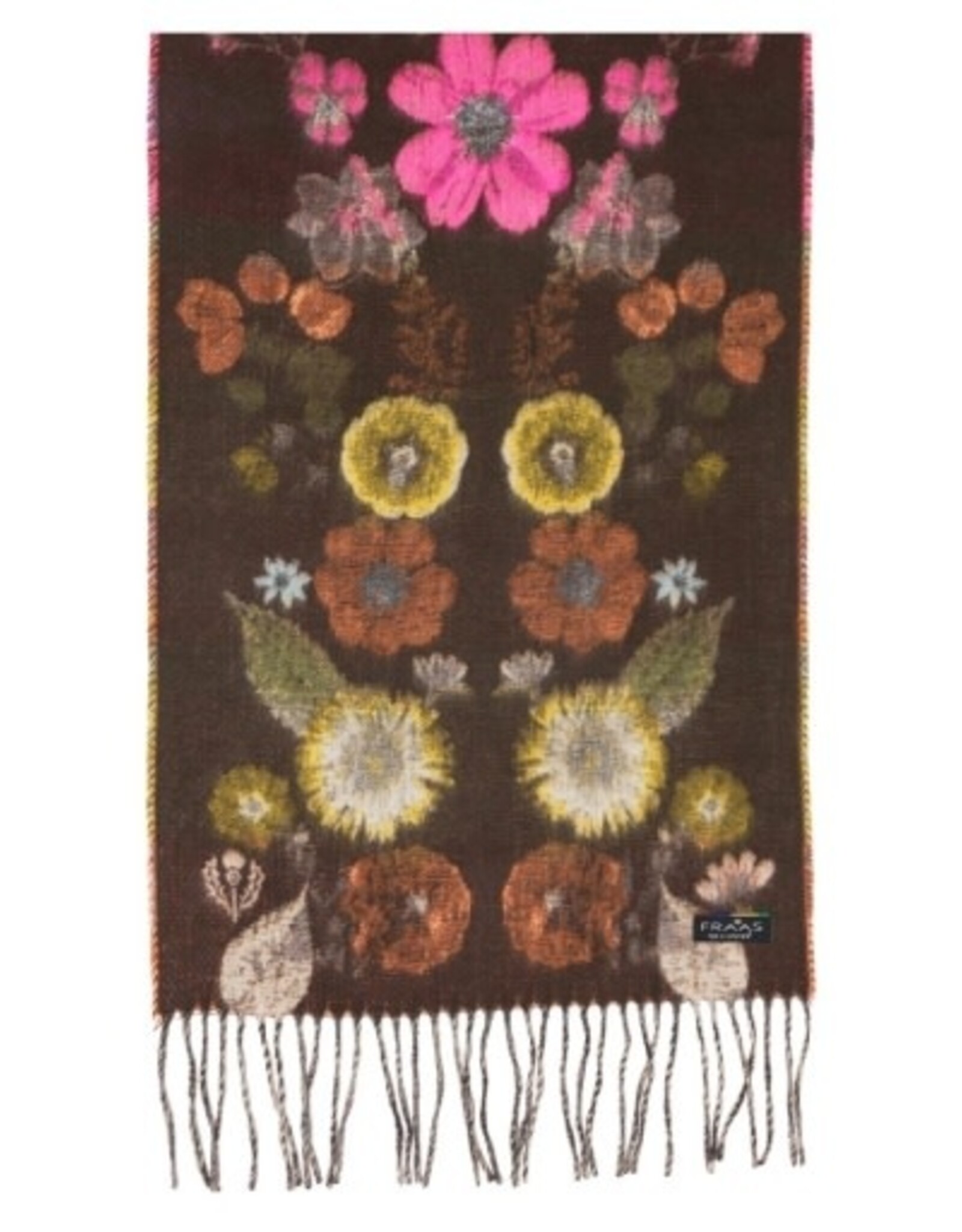V. FRAAS Foulard Fleuri #266 - Brun