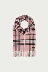Fraas Foulard étroit plaid - Rose pâle