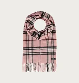 Fraas Foulard étroit plaid - Rose pâle