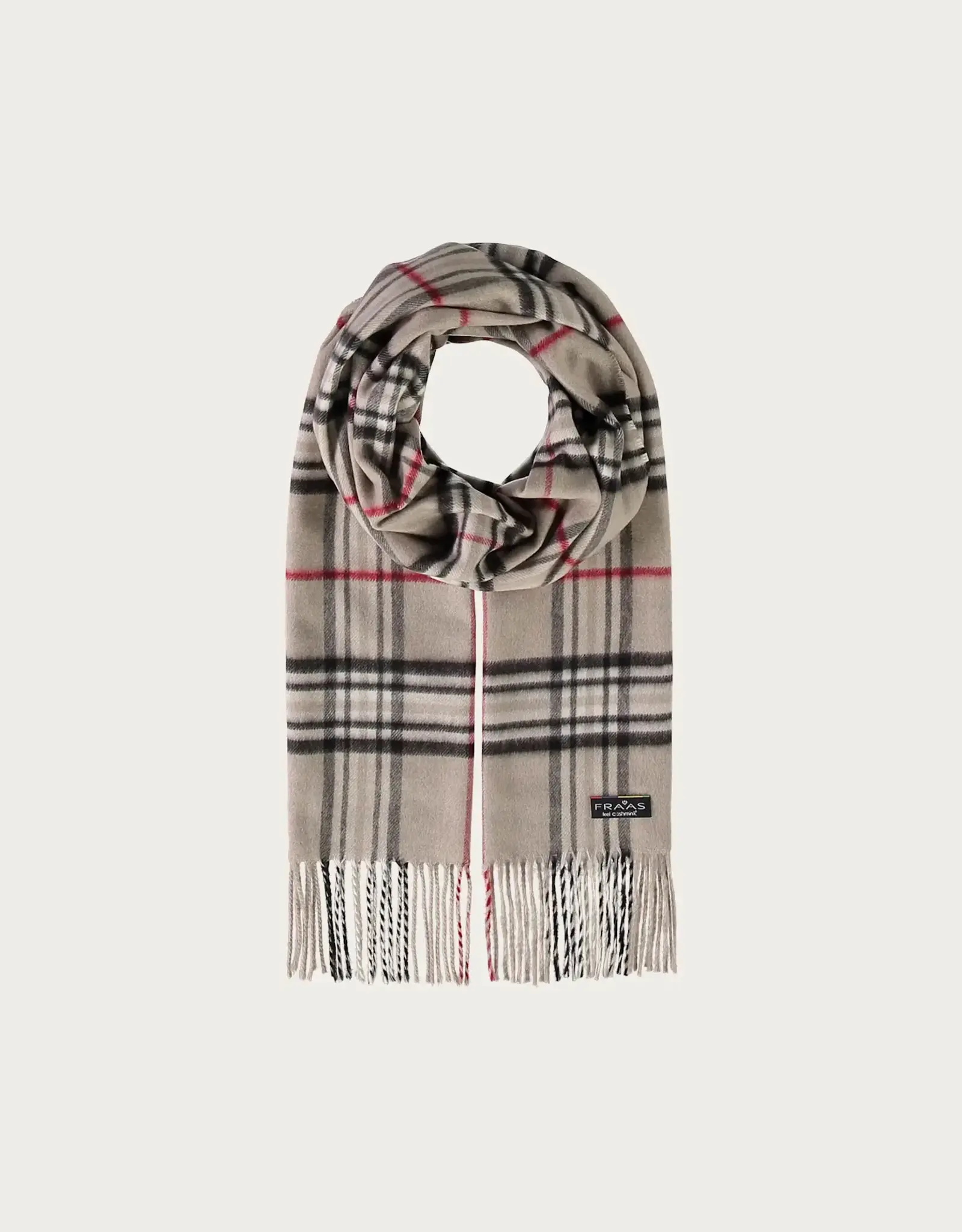 Fraas Foulard étroit plaid - Latté
