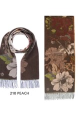 Fraas Foulard Fleuri - Beige& Brun