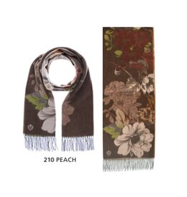 Fraas Foulard Fleuri - Beige& Brun
