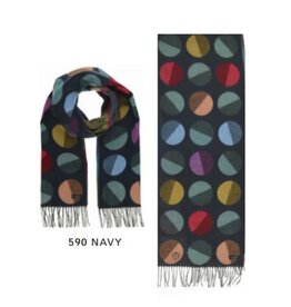 Fraas Foulard cashmink - ronds multi Marine