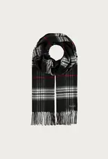 V. FRAAS Foulard cashmink plaid - Noir