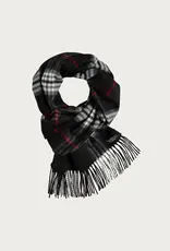 V. FRAAS Foulard cashmink plaid - Noir