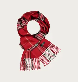 V. FRAAS Foulard cashmink plaid - Rouge