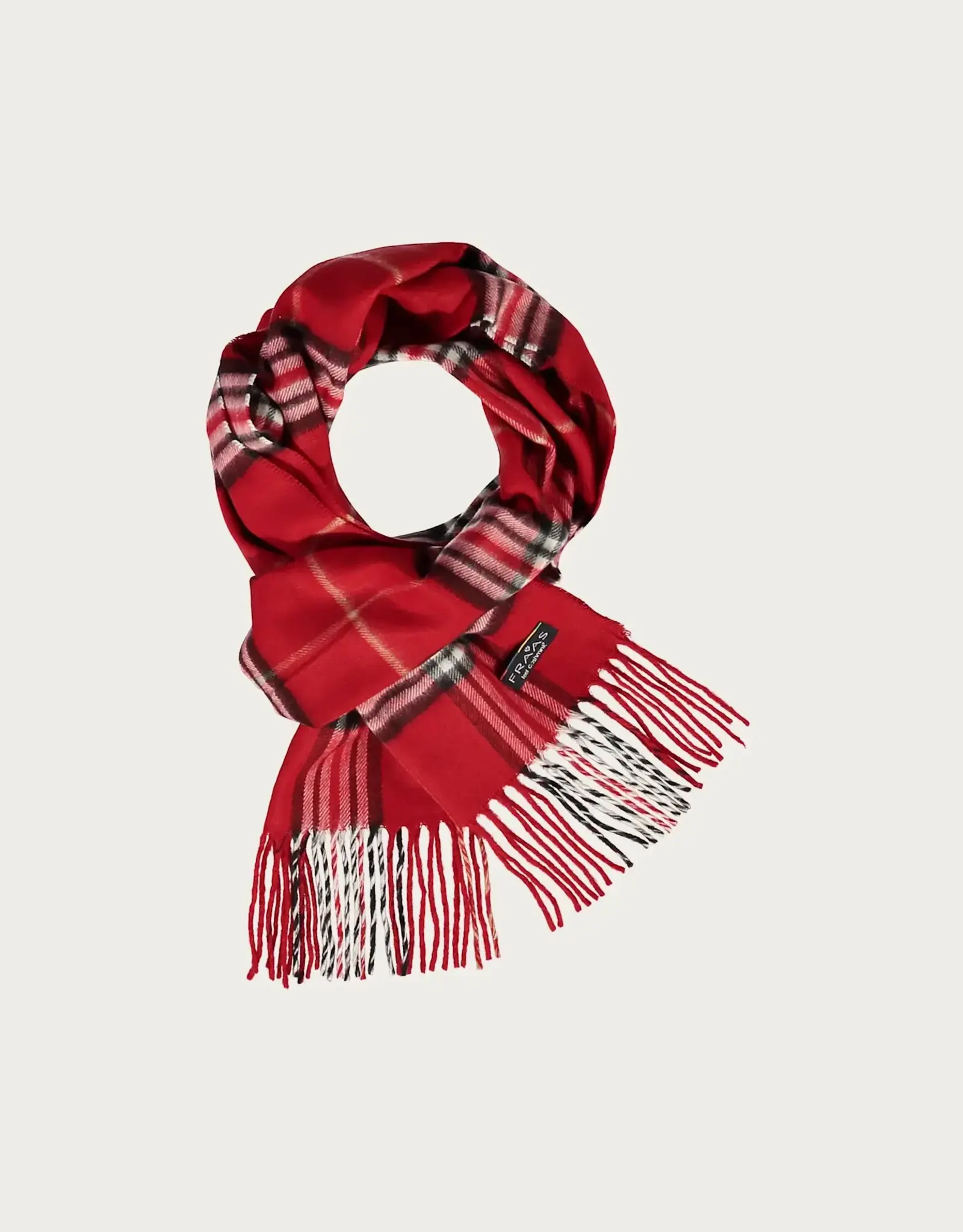Fraas Foulard étroit plaid  -Rouge
