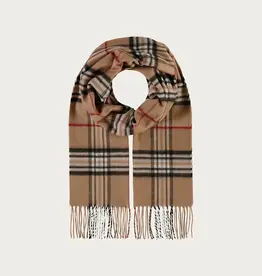 Fraas Foulard cashmink plaid - Camel