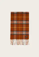 Fraas Foulard étroit plaid - Orange Brûlé
