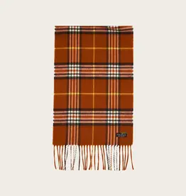 Fraas Foulard étroit plaid - Orange Brûlé
