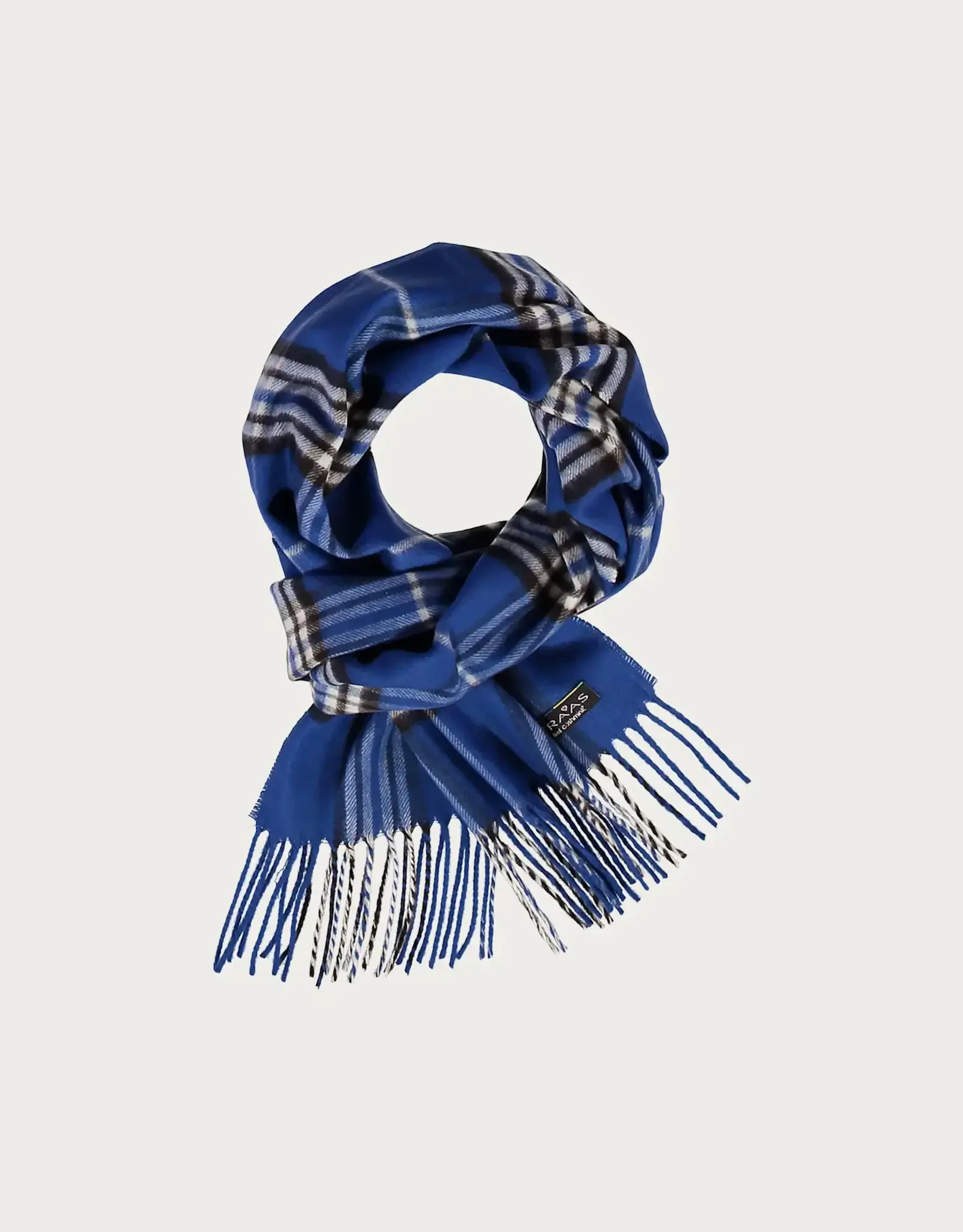 Fraas Foulard étroit plaid - Bleu Royal