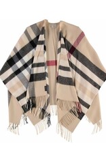 Fraas Châle plaid - Beige tartan