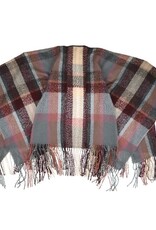 Fraas Châle bouclé plaid - Grey