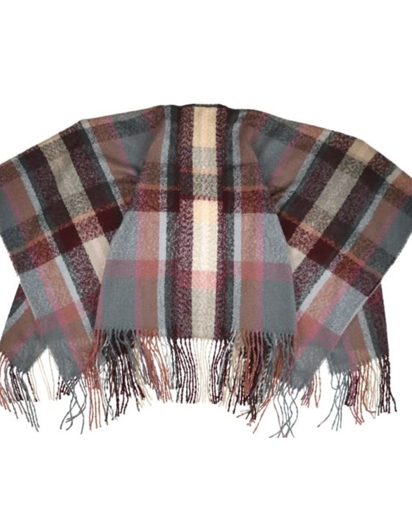 Fraas Châle bouclé plaid - Grey