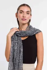 Fraas Foulard léger animal- Noir & Blanc