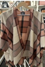 Fraas Châle plaid - Camel & Orangé