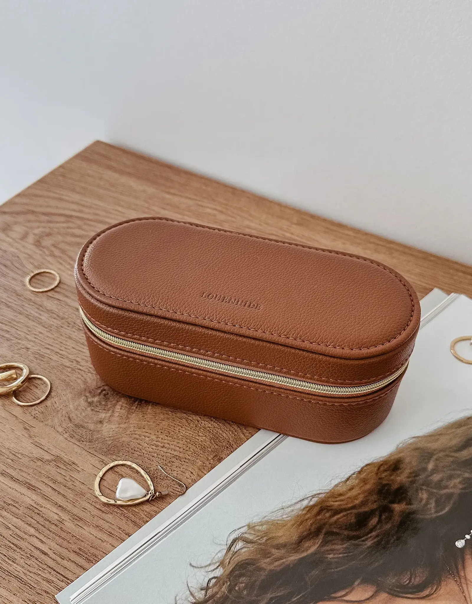 Louenhide Étui bijoux Ovale Charlee - Tan