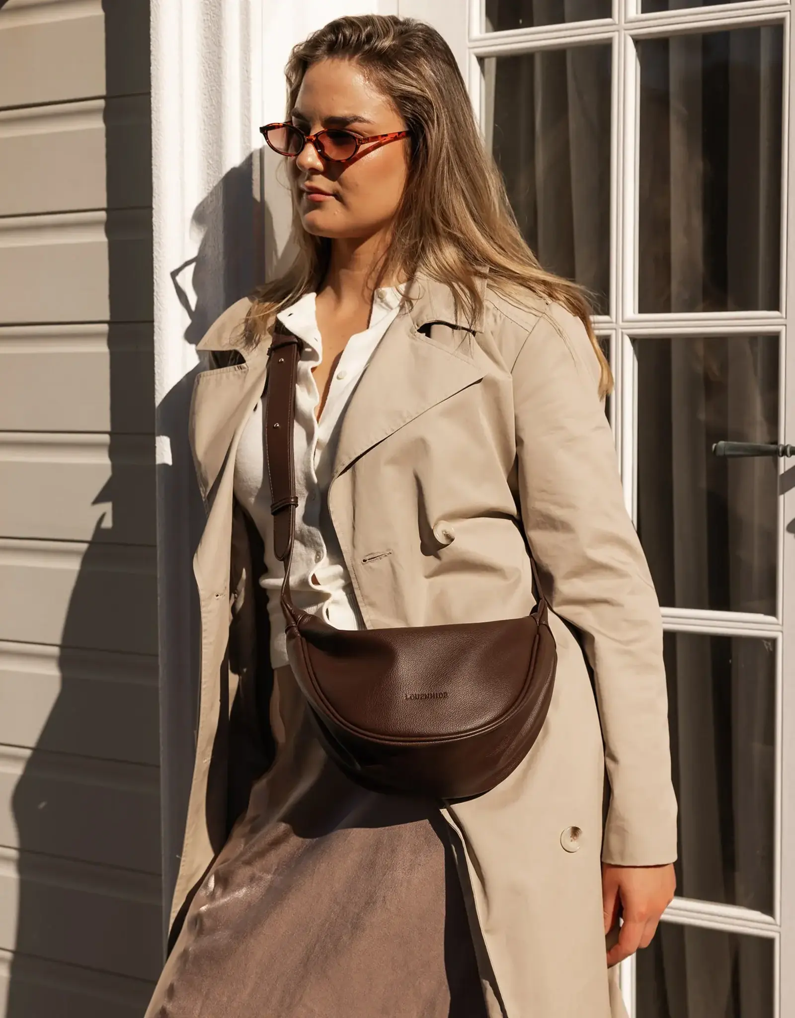 Louenhide Sylvia moon bag - Chocolat