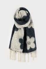 Caracol Grand Foulard Fleuri #6178 - Marine
