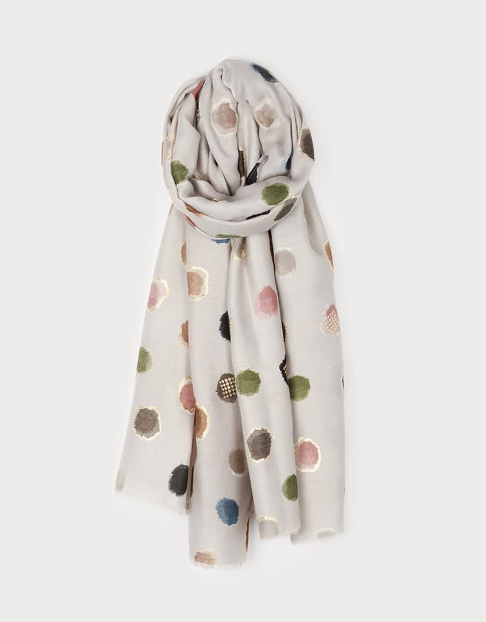 Caracol Foulard #6221 - Ronds multi Gris