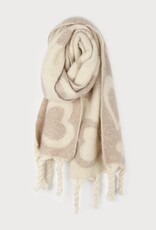 Caracol Grand Foulard Coeurs #6249- Beige