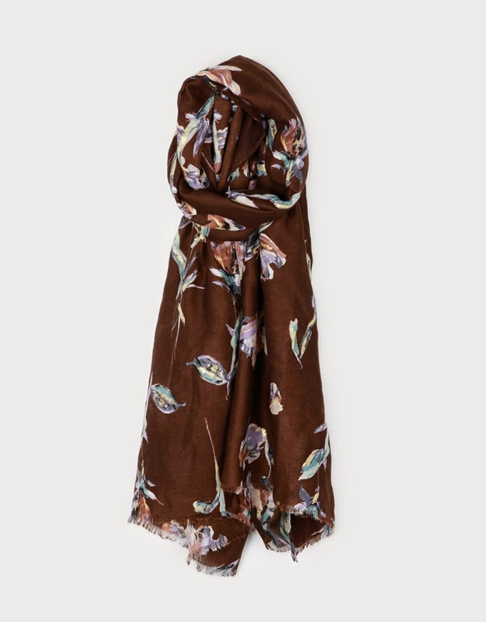 Caracol Foulard #6250 - Fleur Brun
