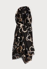 Caracol Foulard coeurs #6252 - Noir
