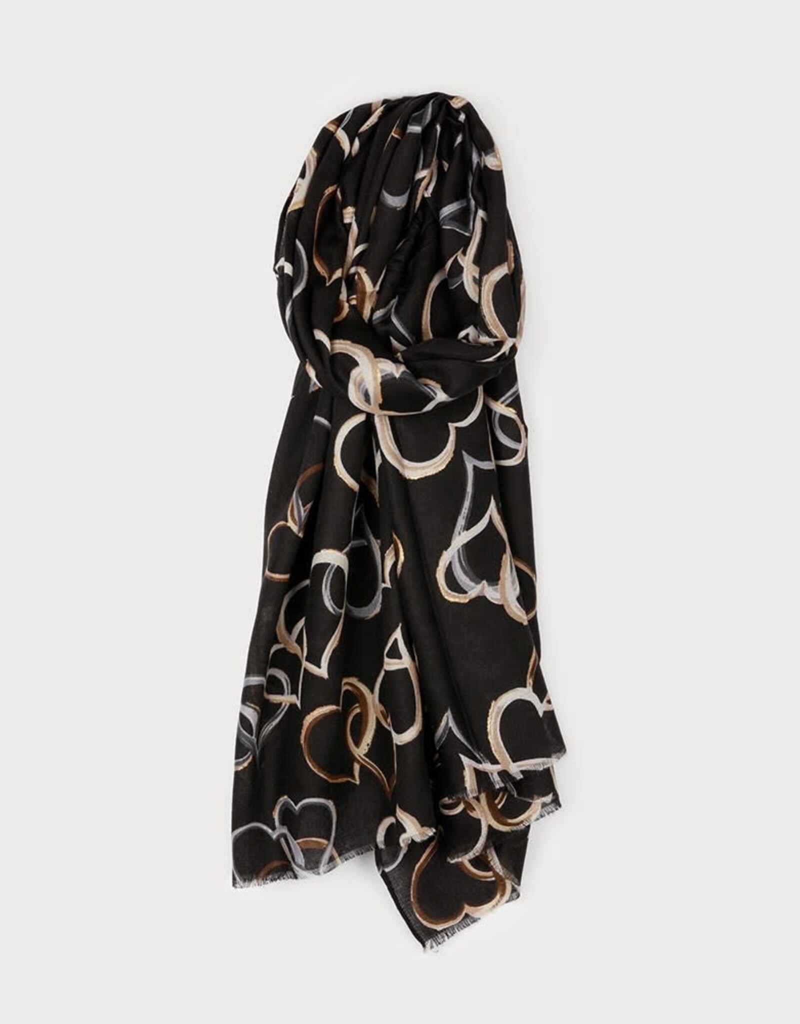 Caracol Foulard coeurs #6252 - Noir