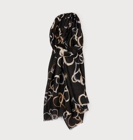 Caracol Foulard coeurs #6252 - Noir