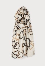 Caracol Foulard coeurs #6252 - Crème