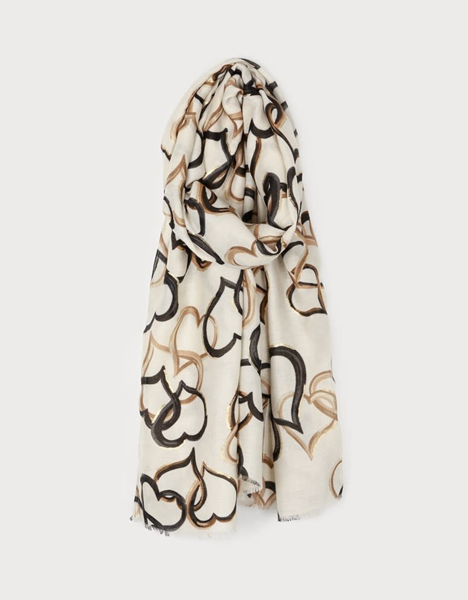 Caracol Foulard coeurs #6252 - Crème