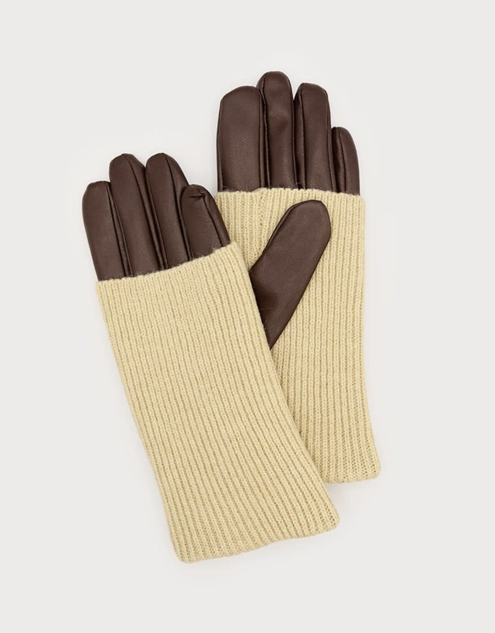 Caracol Gant chauffe-poignet  - Cuir Chocolat