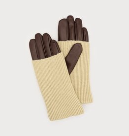 Caracol Gant chauffe-poignet  - Cuir Chocolat