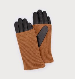 Caracol Gant chauffe-poignet  - Cuir Noir-Tan