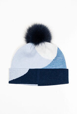 Tuque Mix bleu - Pompon Marine