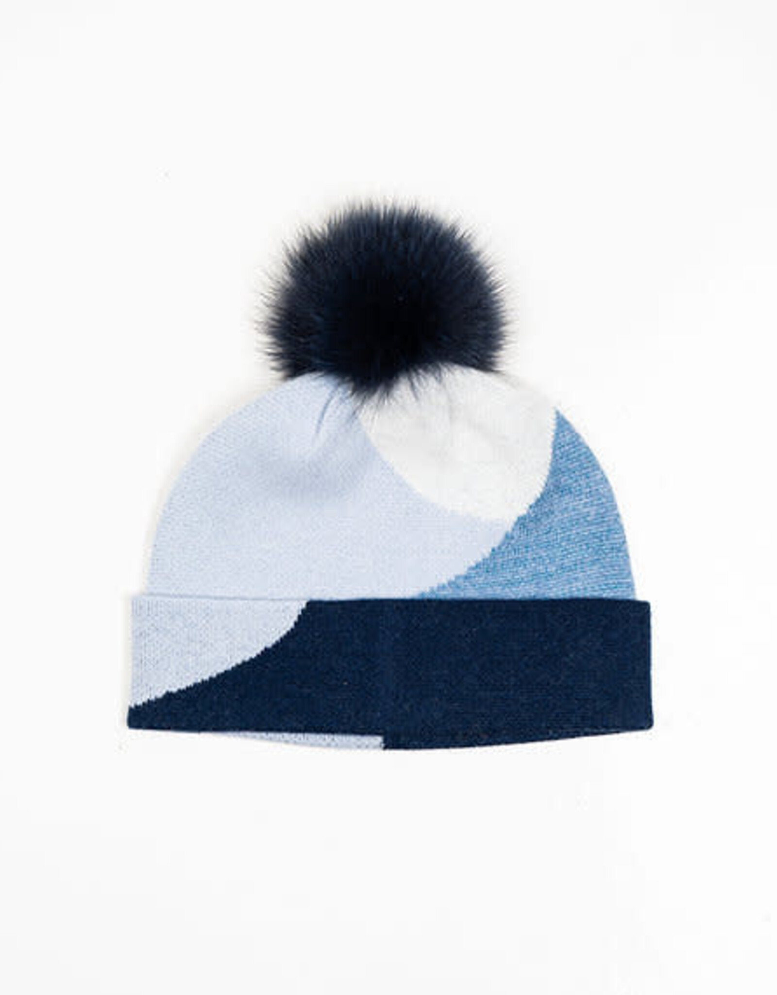Tuque Mix bleu - Pompon Marine