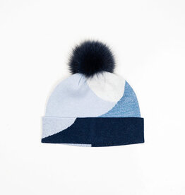 Tuque Mix bleu - Pompon Marine