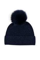 Tuque tricot marine + Paillettes
