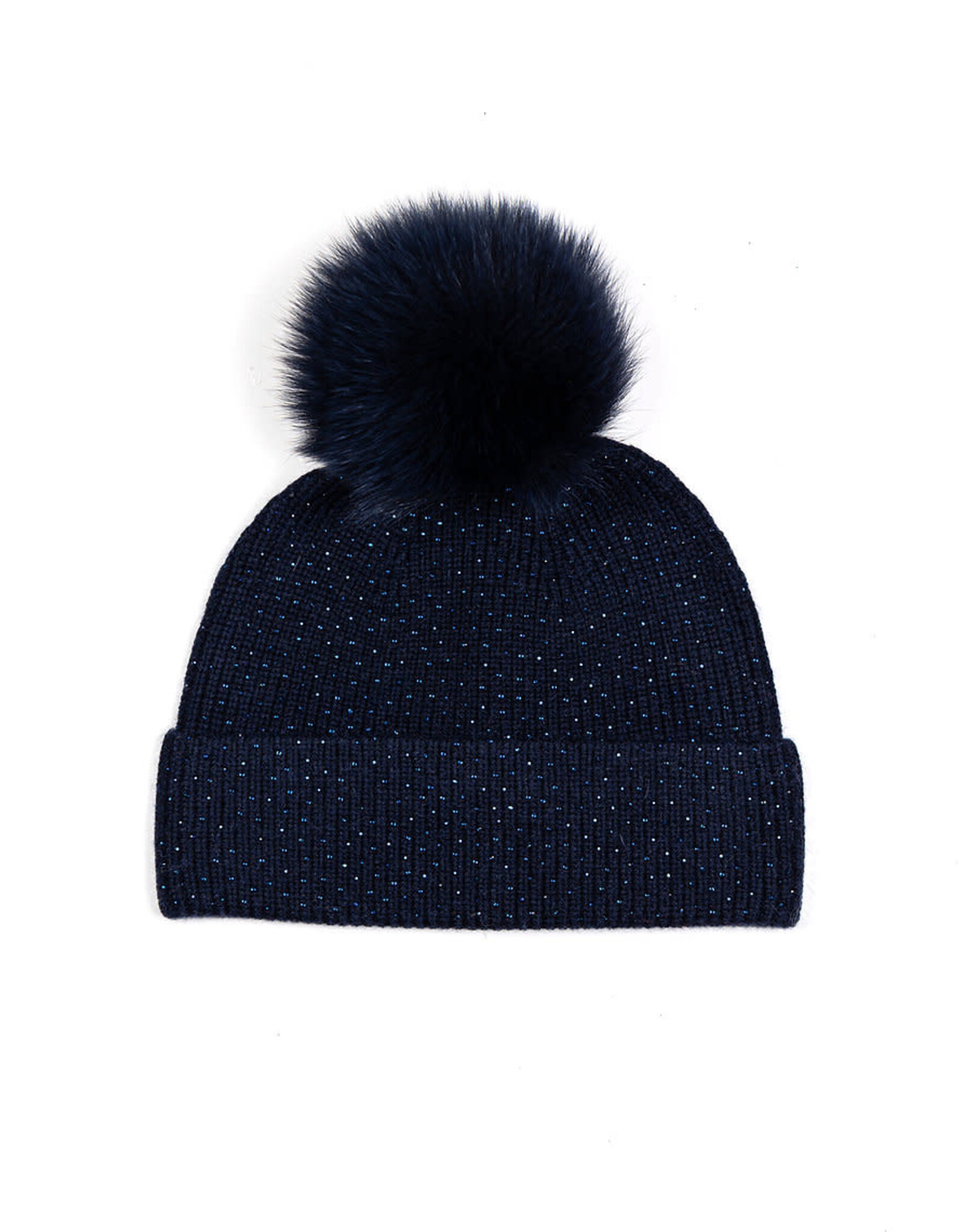 Tuque tricot marine + Paillettes