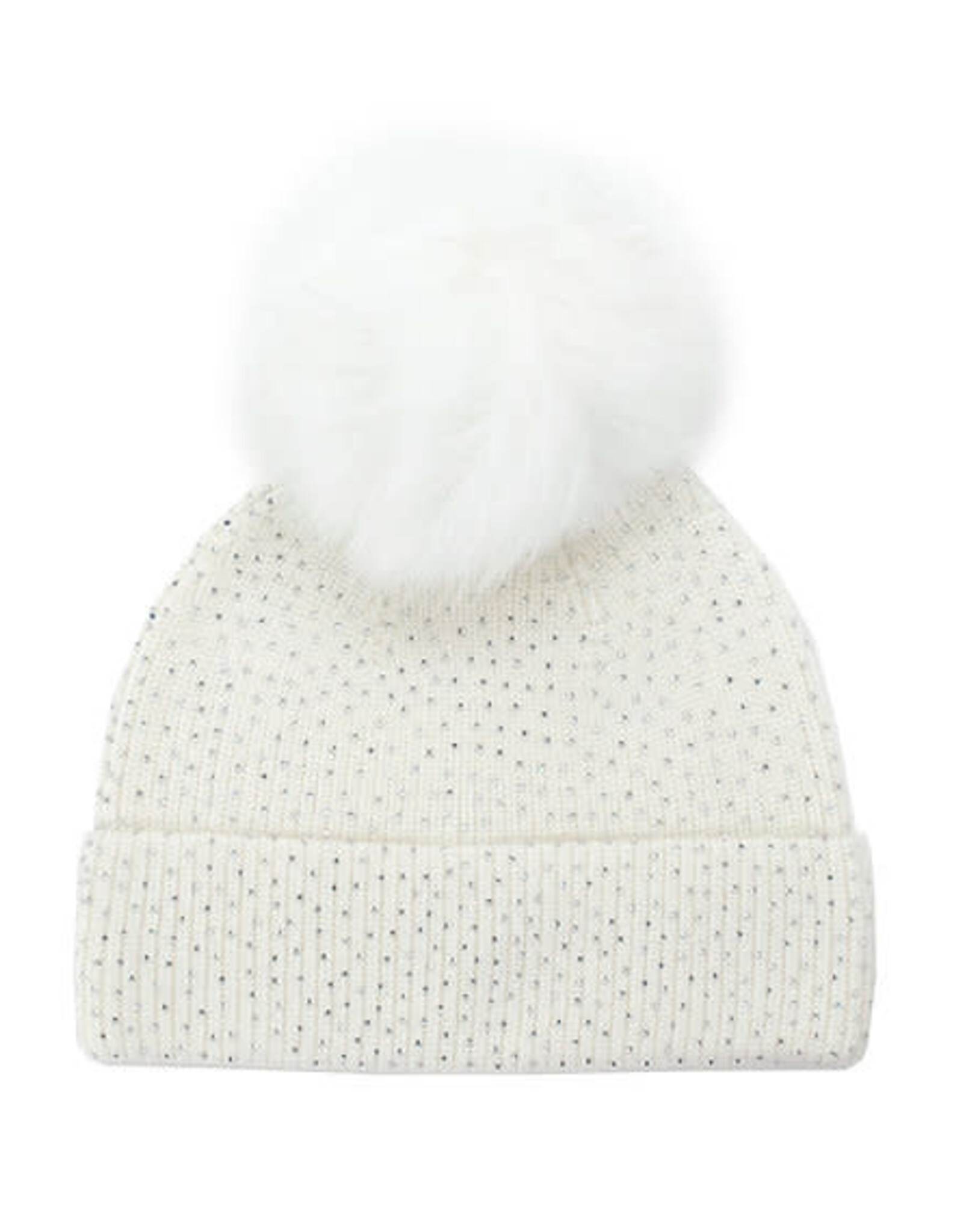 Tuque Blanche tricot + Paillettes