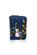 ESPE Petit Portefeuille Chat moonlight zip - Bleu