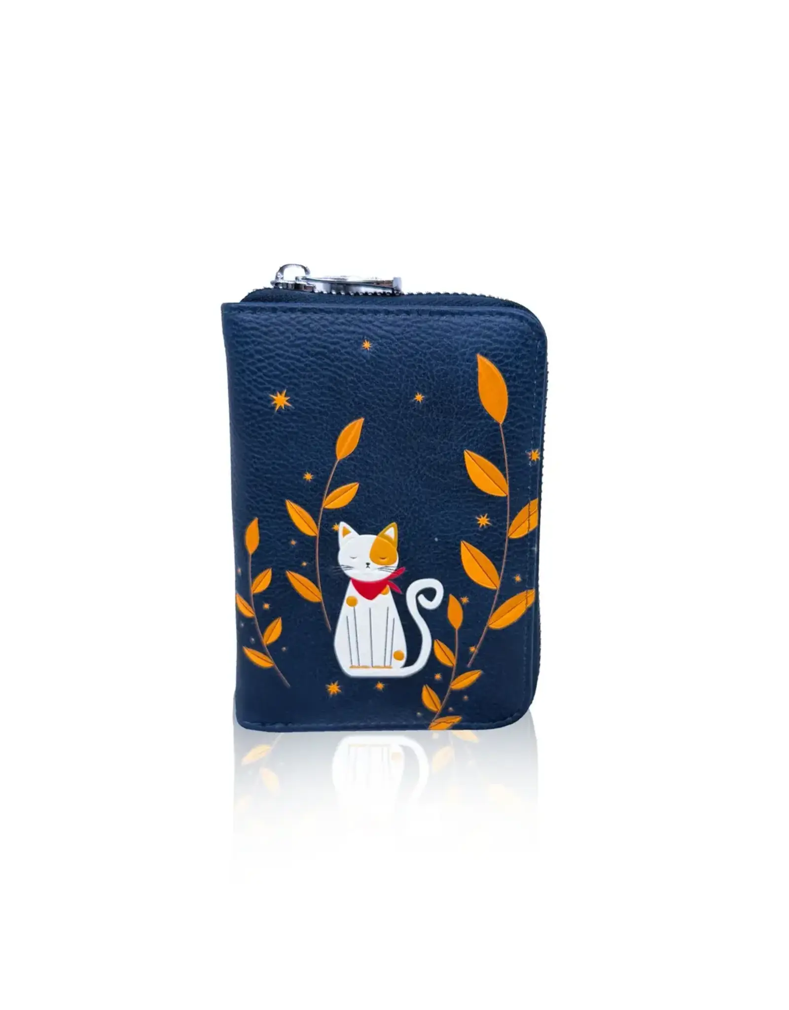 ESPE Petit Portefeuille Chat moonlight zip - Bleu