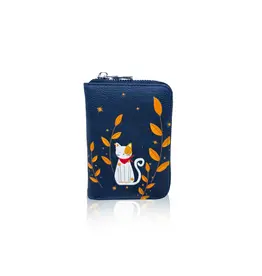 ESPE Petit Portefeuille Chat moonlight zip - Bleu